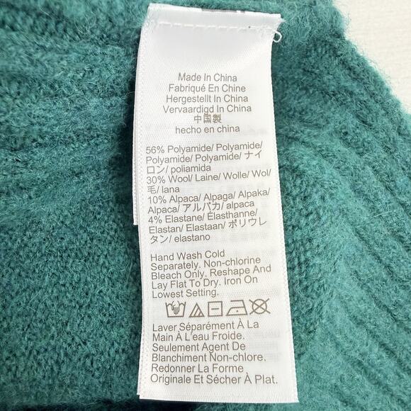 J.Crew Supersoft Yarn Turtleneck Sweater Women S Green Wool Alpaca Blend Cozy - Picture 9 of 15